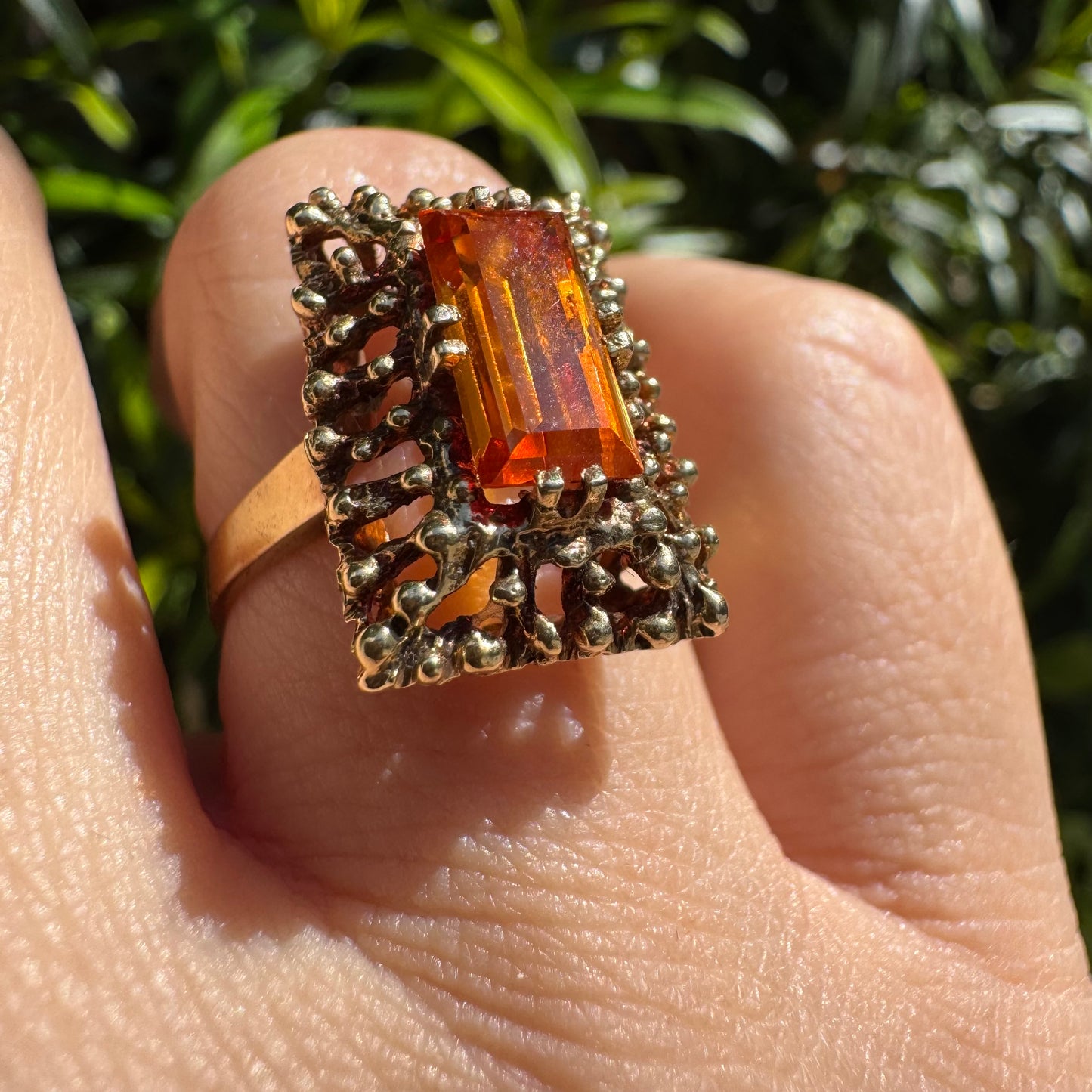 טבעת זהב 14K משובצת סיטרין