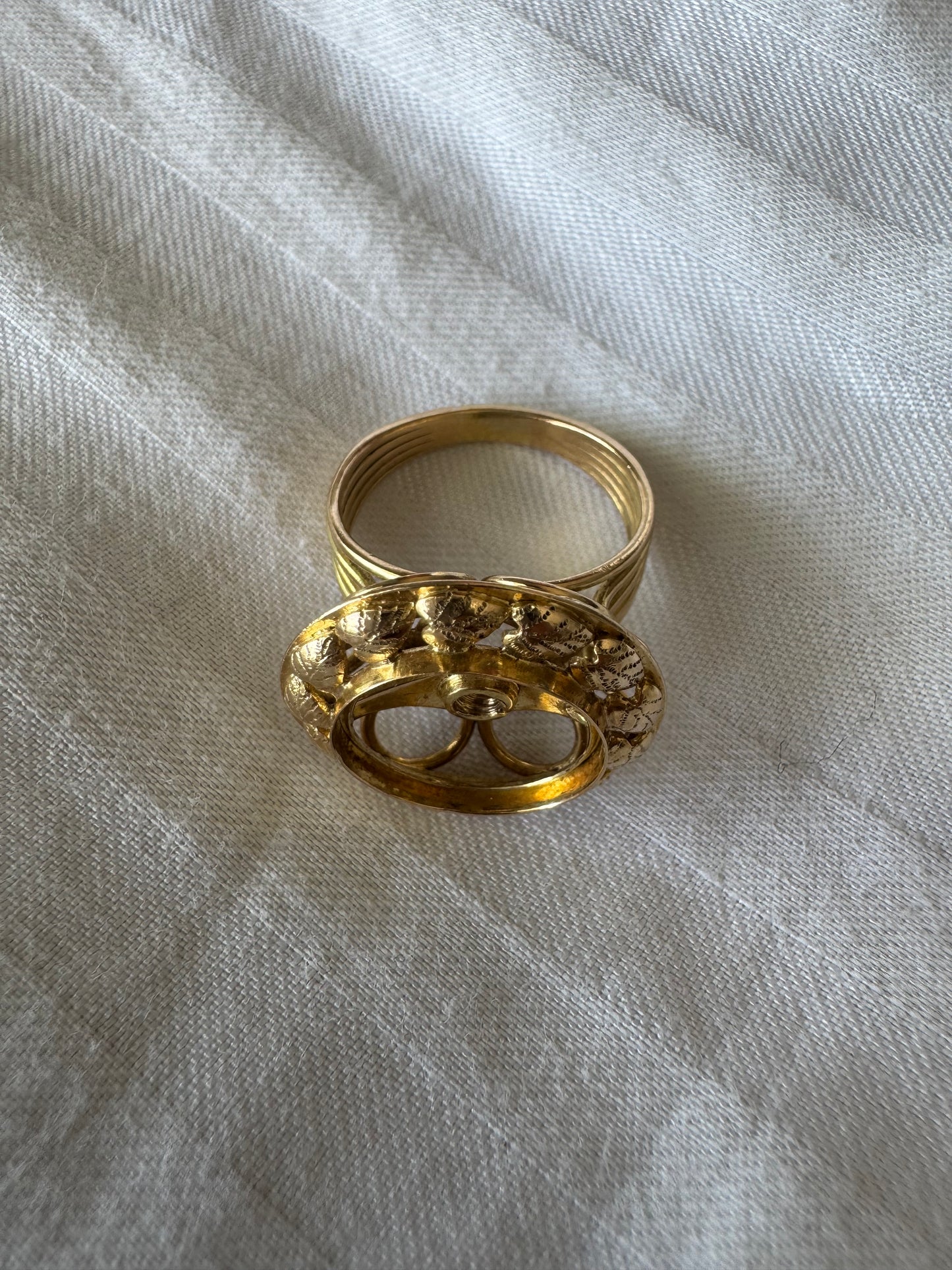 18K gold interchangeable ring — four rings in one