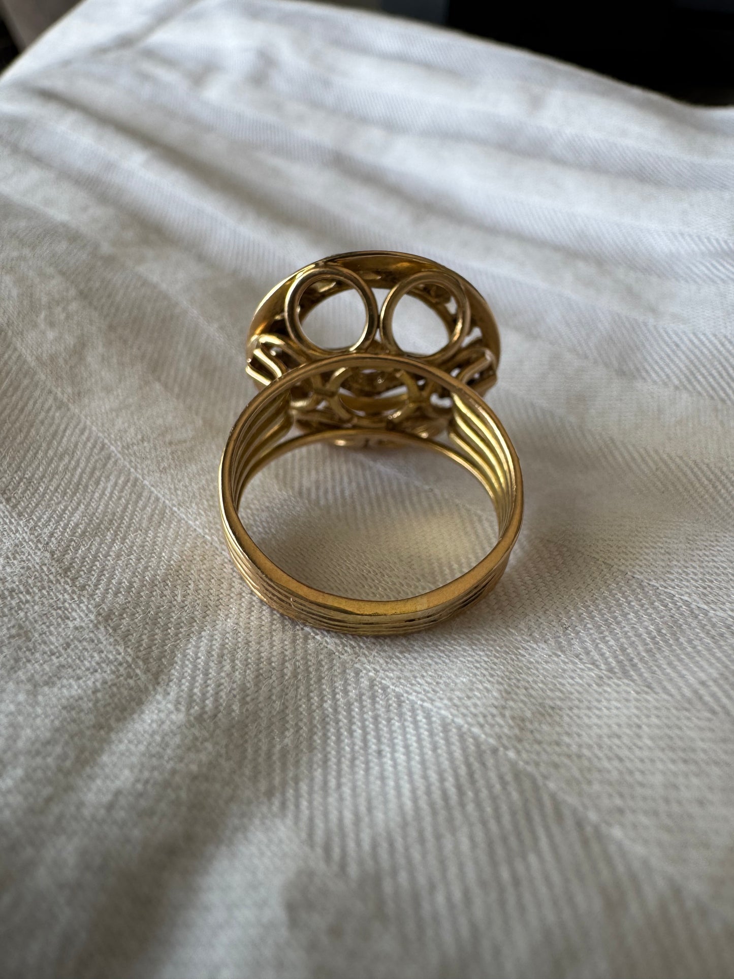 18K gold interchangeable ring — four rings in one