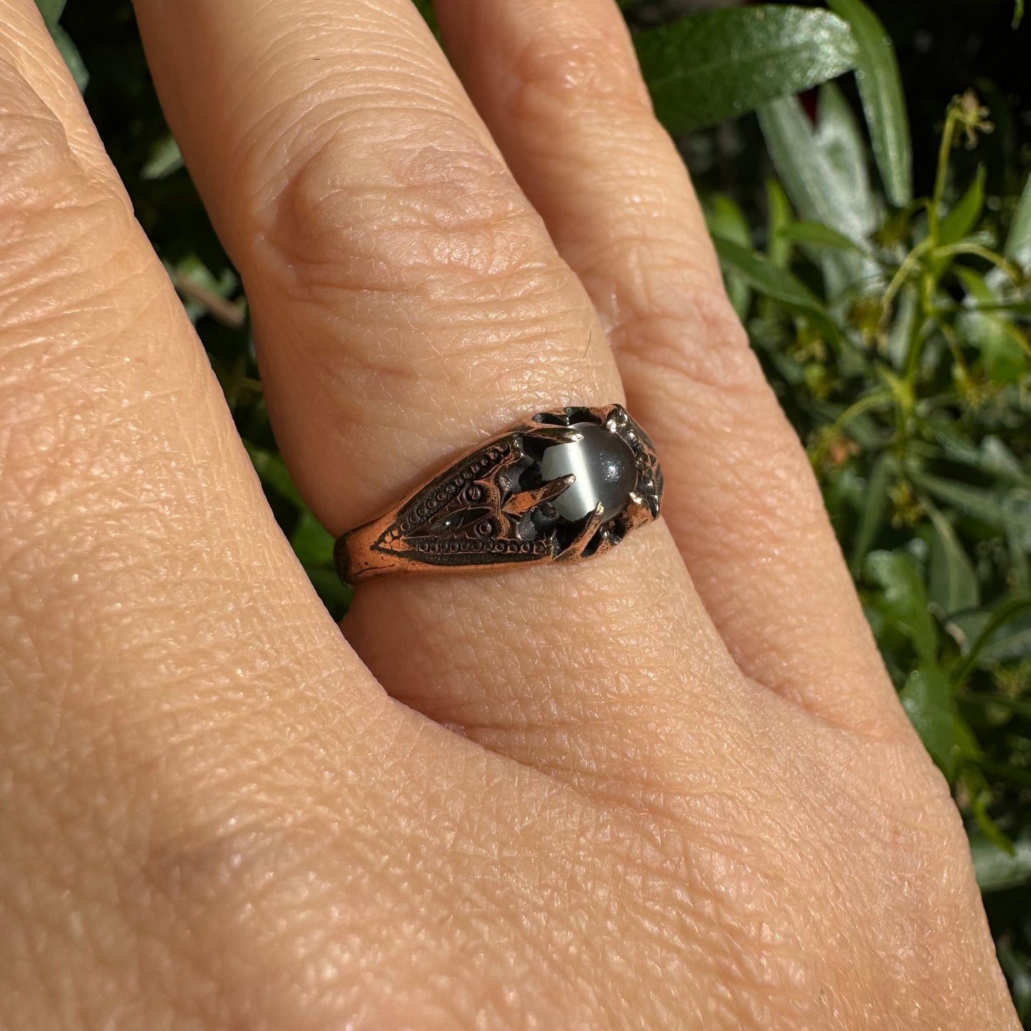 10K gold ring set with Moonstone