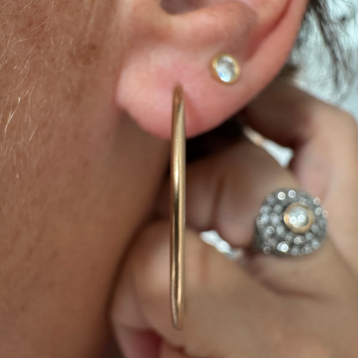 Classic 14K gold hoop earrings