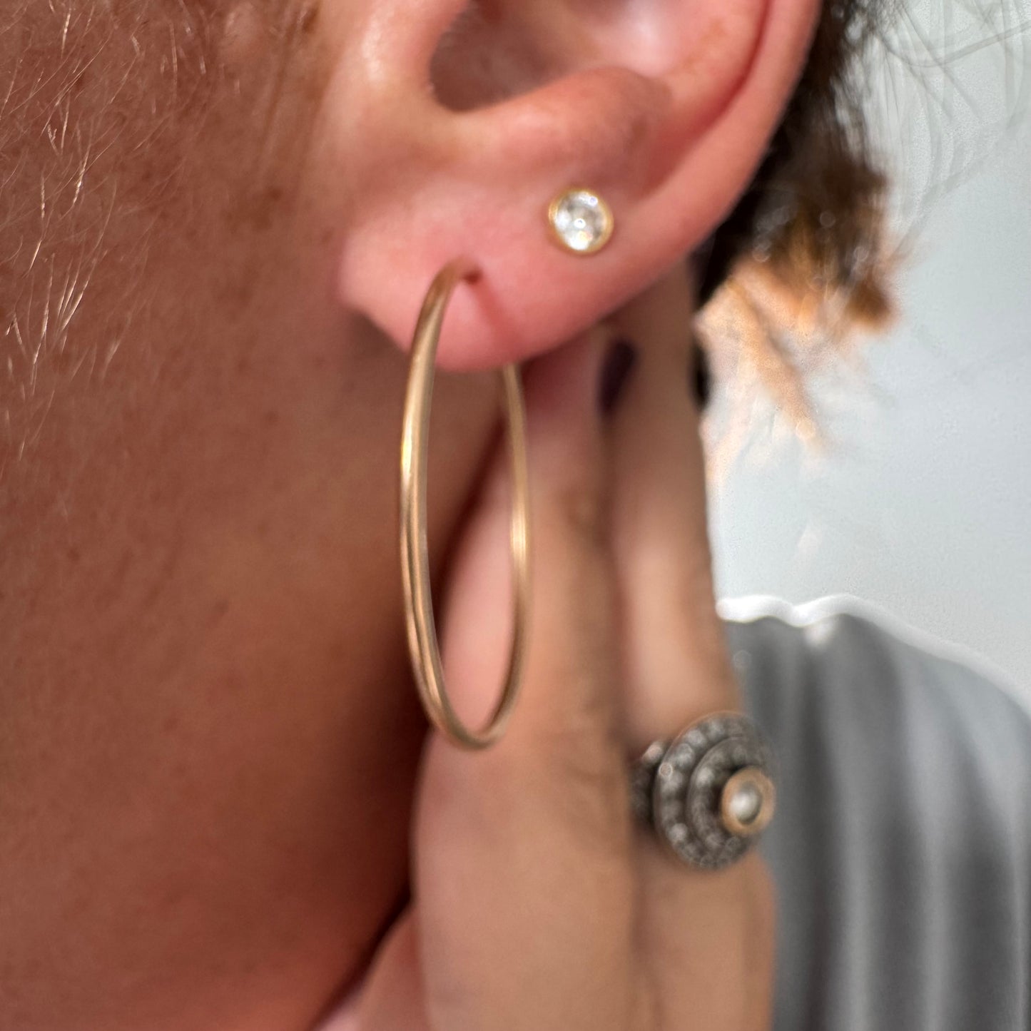 Classic 14K gold hoop earrings