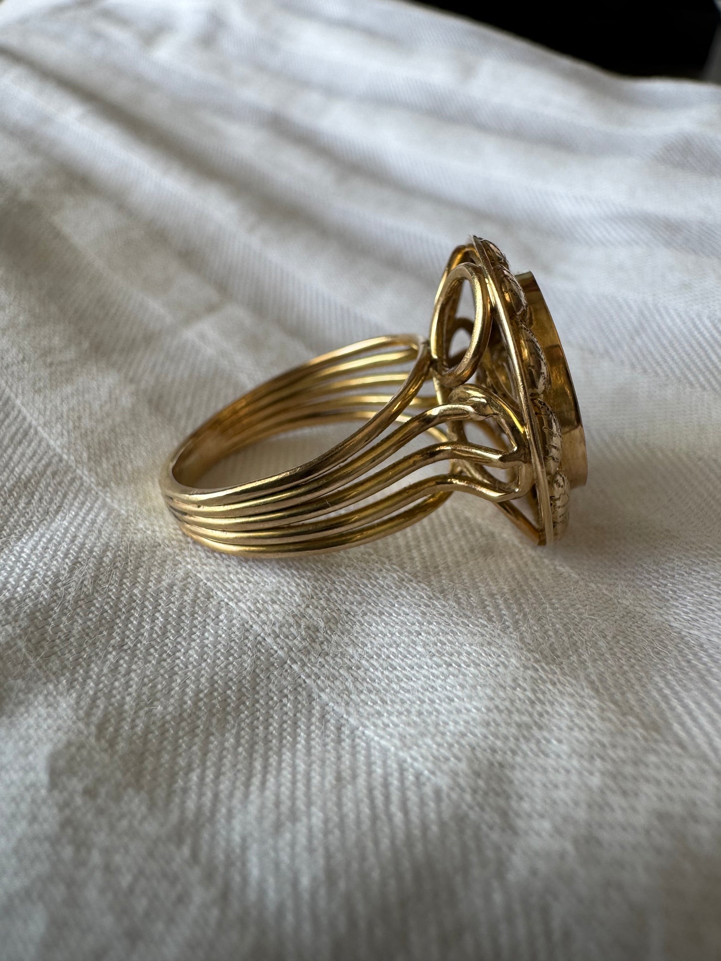 18K gold interchangeable ring — four rings in one