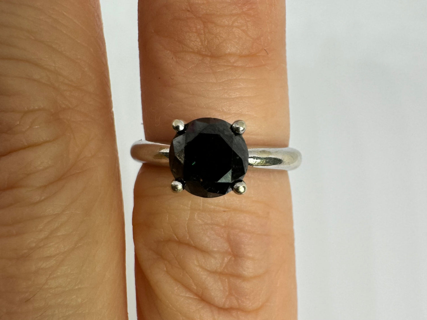 10K gold ring set with Black Diamond