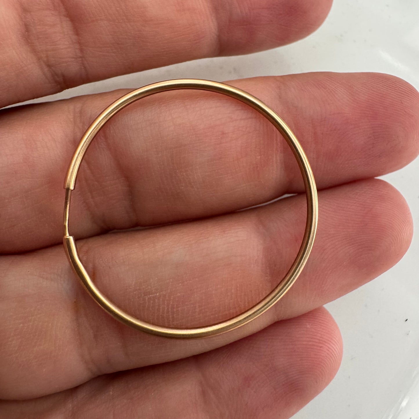 Classic 14K gold hoop earrings