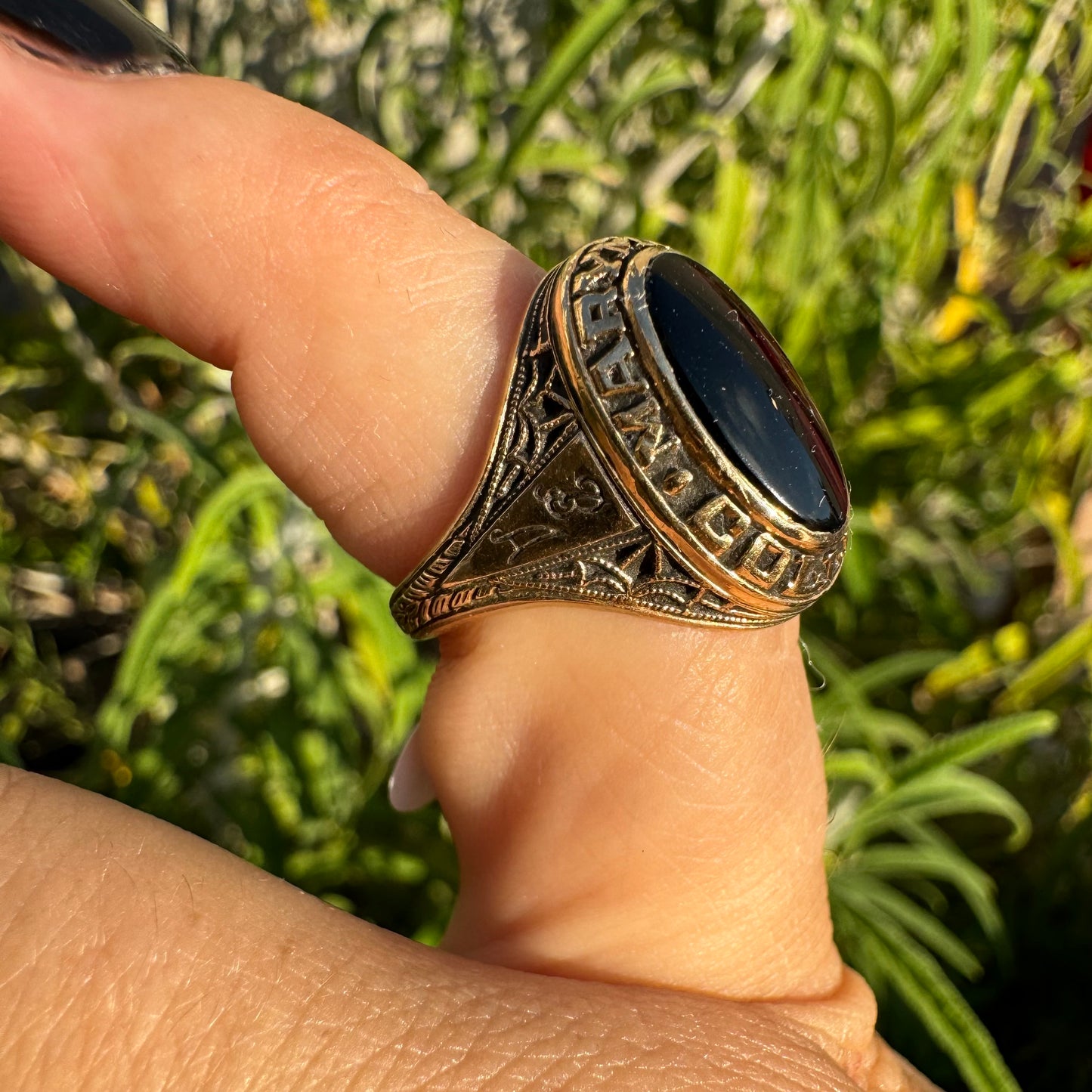 10K gold ring set with Onyx