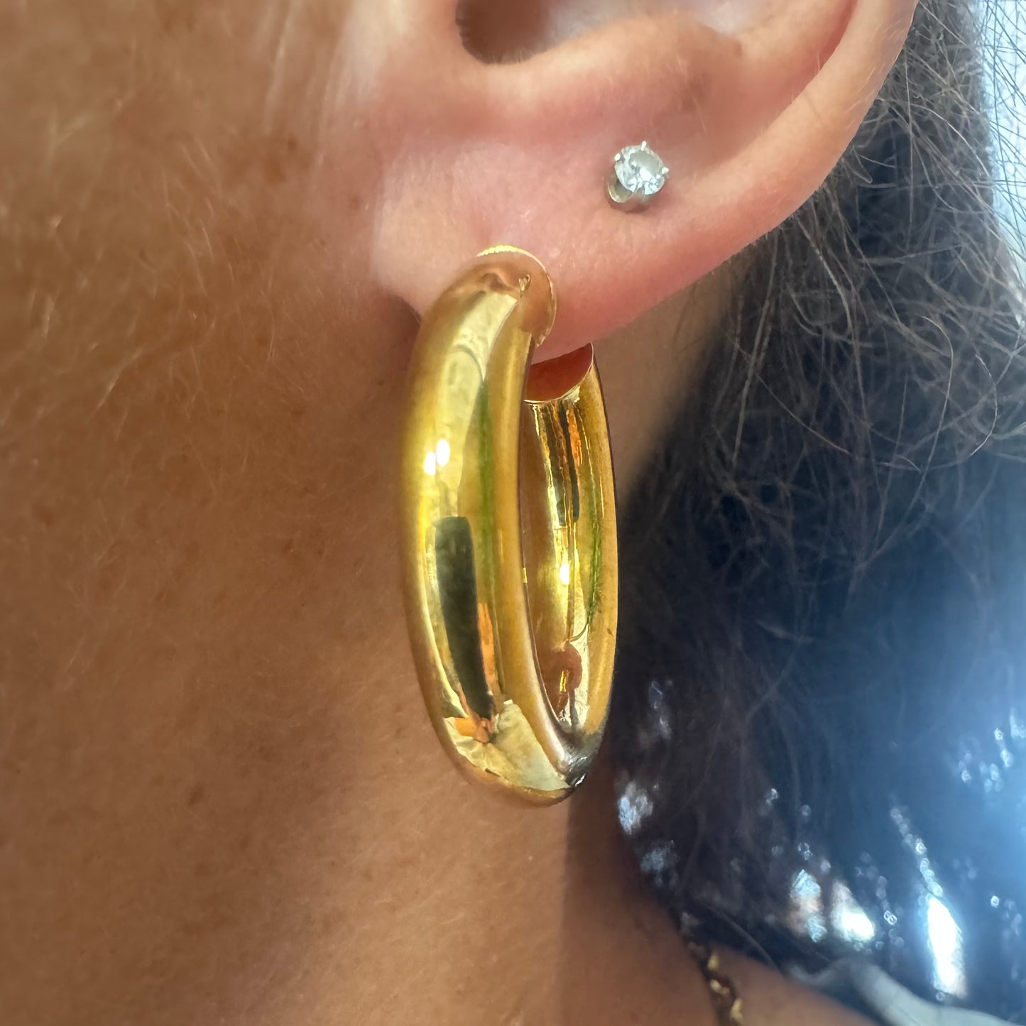 14K gold hoop earrings