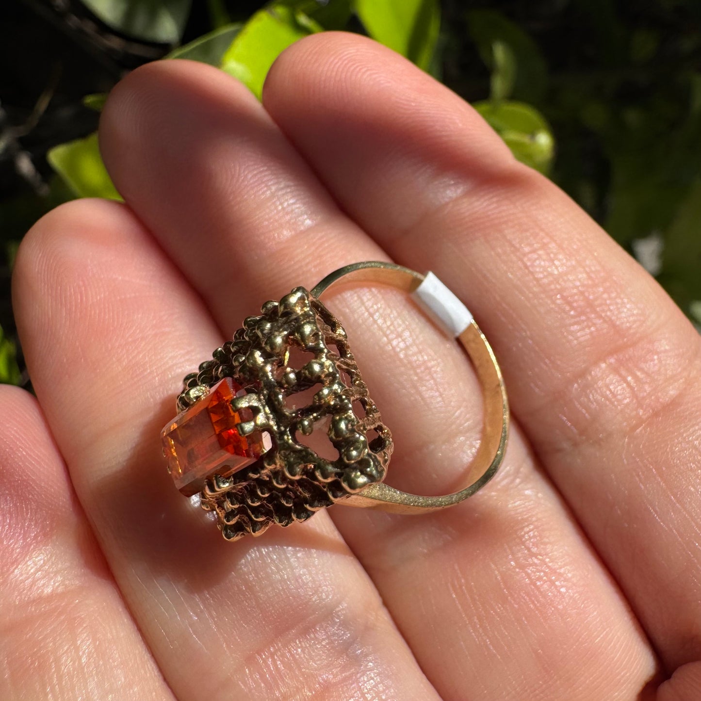 טבעת זהב 14K משובצת סיטרין