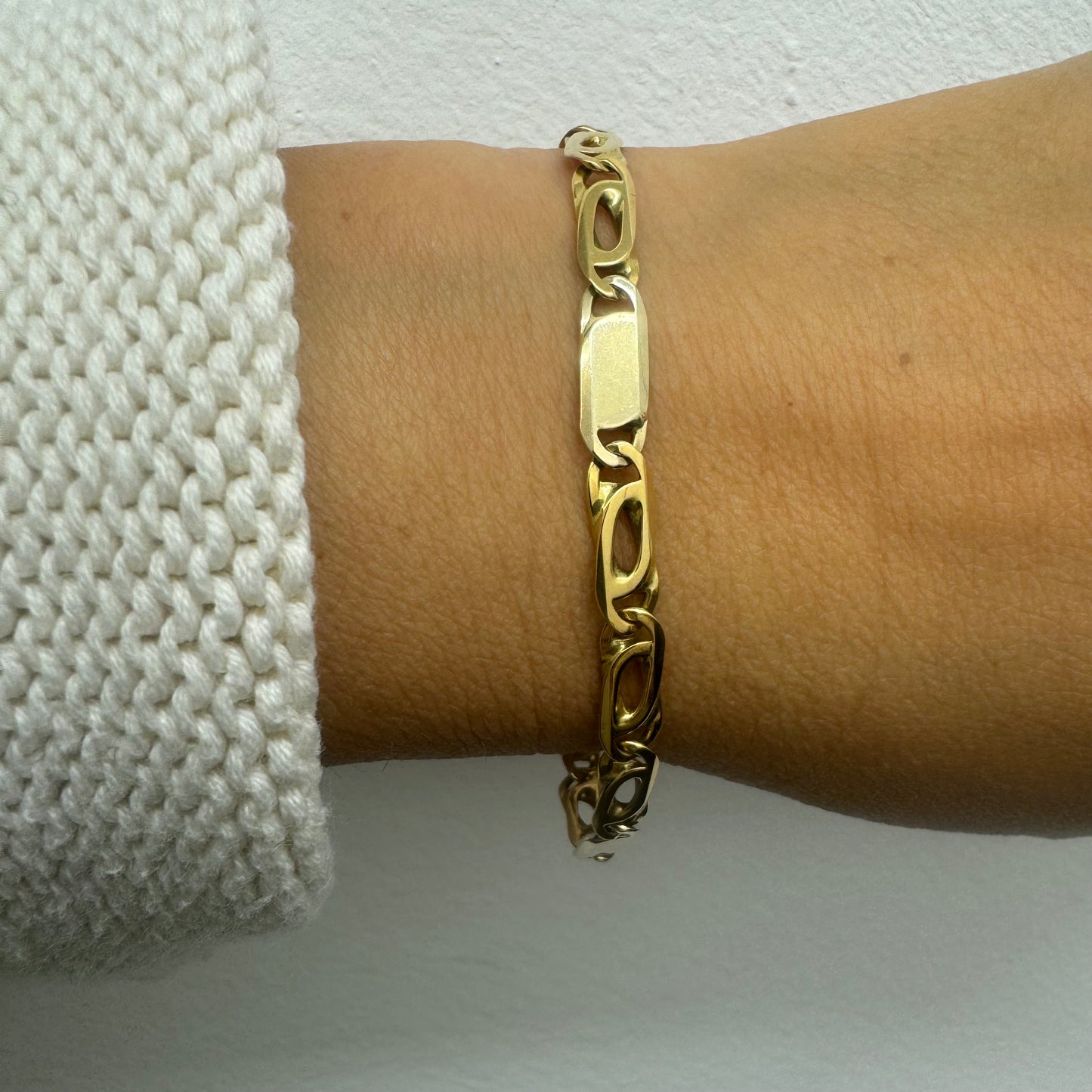 18K gold link bracelet