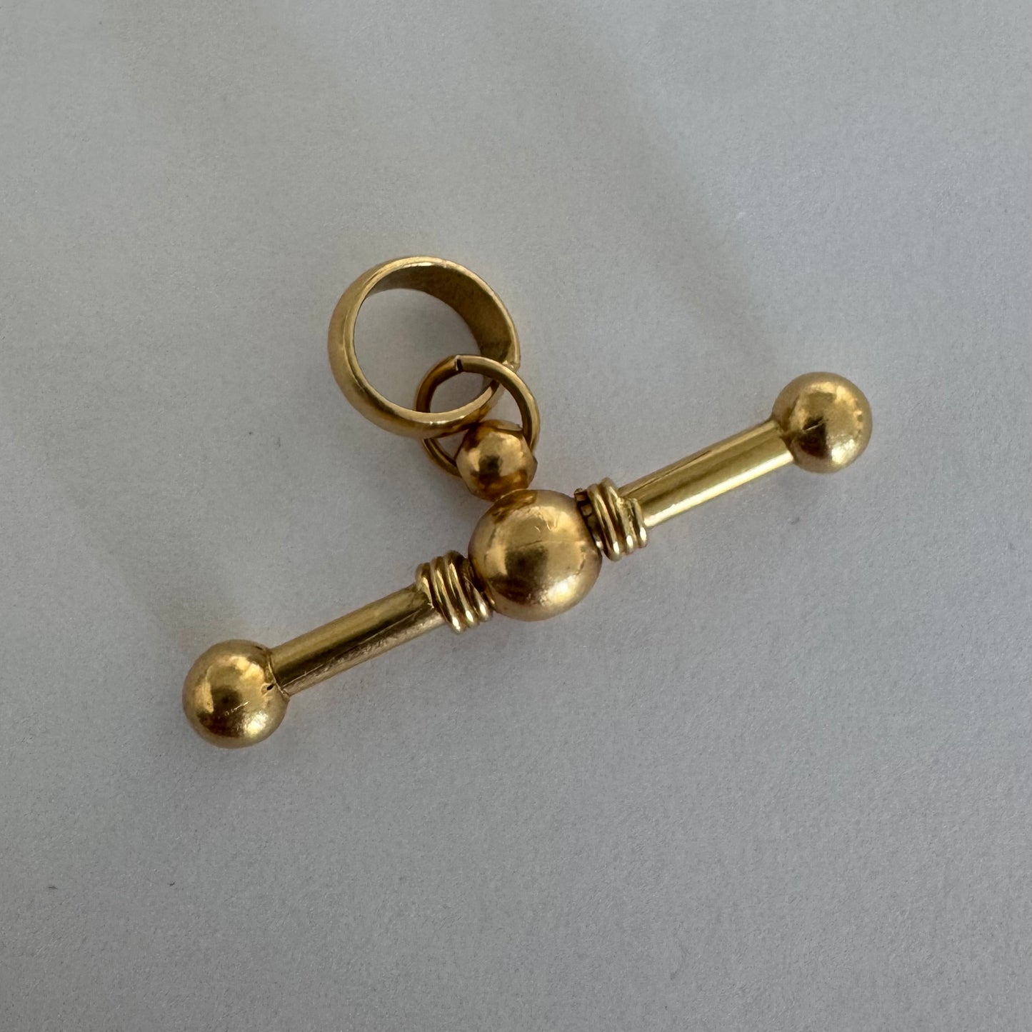 14K gold classic bar pendant