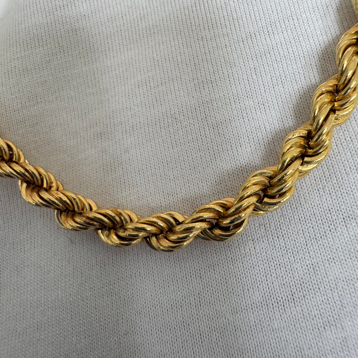 14K gold Rope Chain Necklace