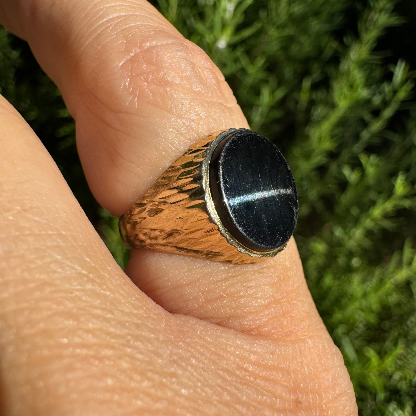 10K gold ring set with Onyx