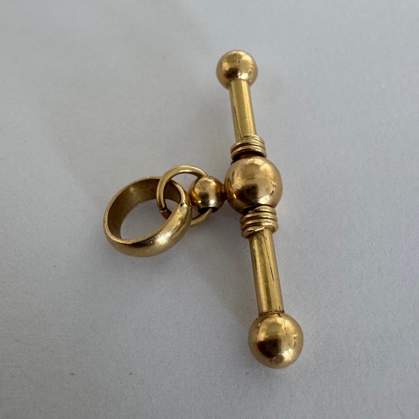 14K gold classic bar pendant