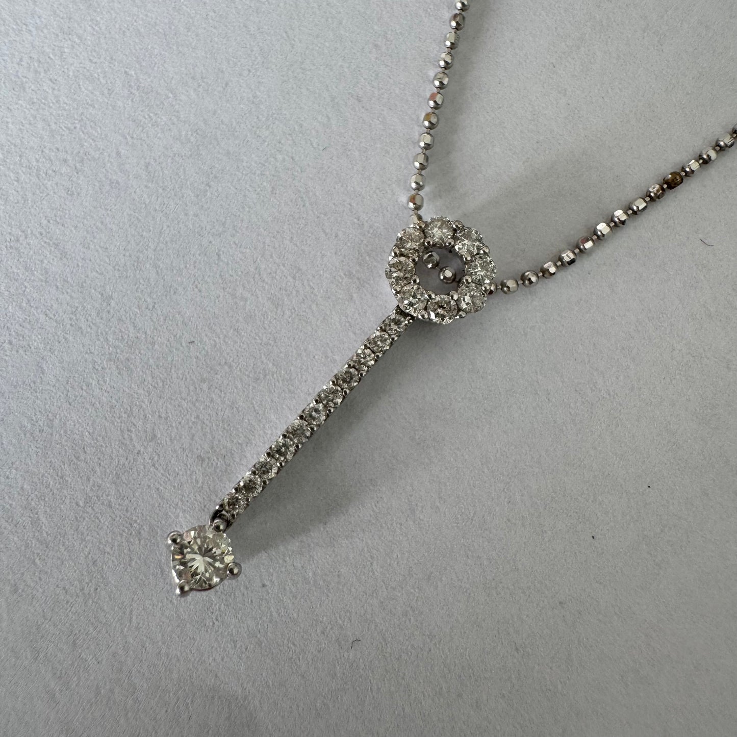 14K gold elegant and delicate Diamonds necklace