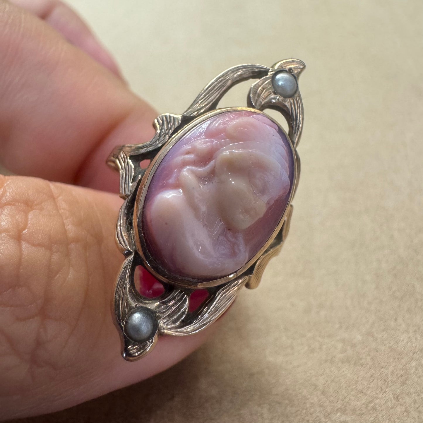 14K gold Cameo ring