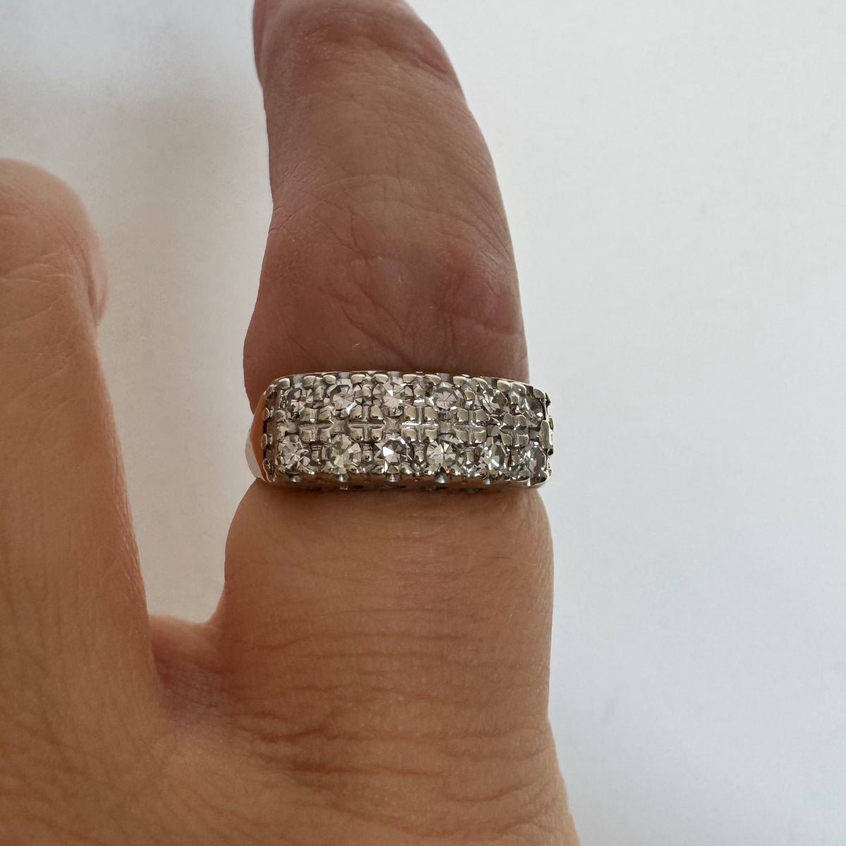 Diamond Wide Band Ring — 9K (14K) Gold