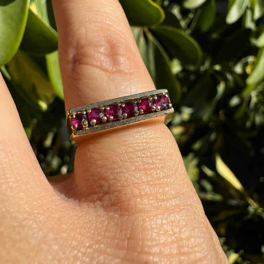 14K gold ring set with Ruby