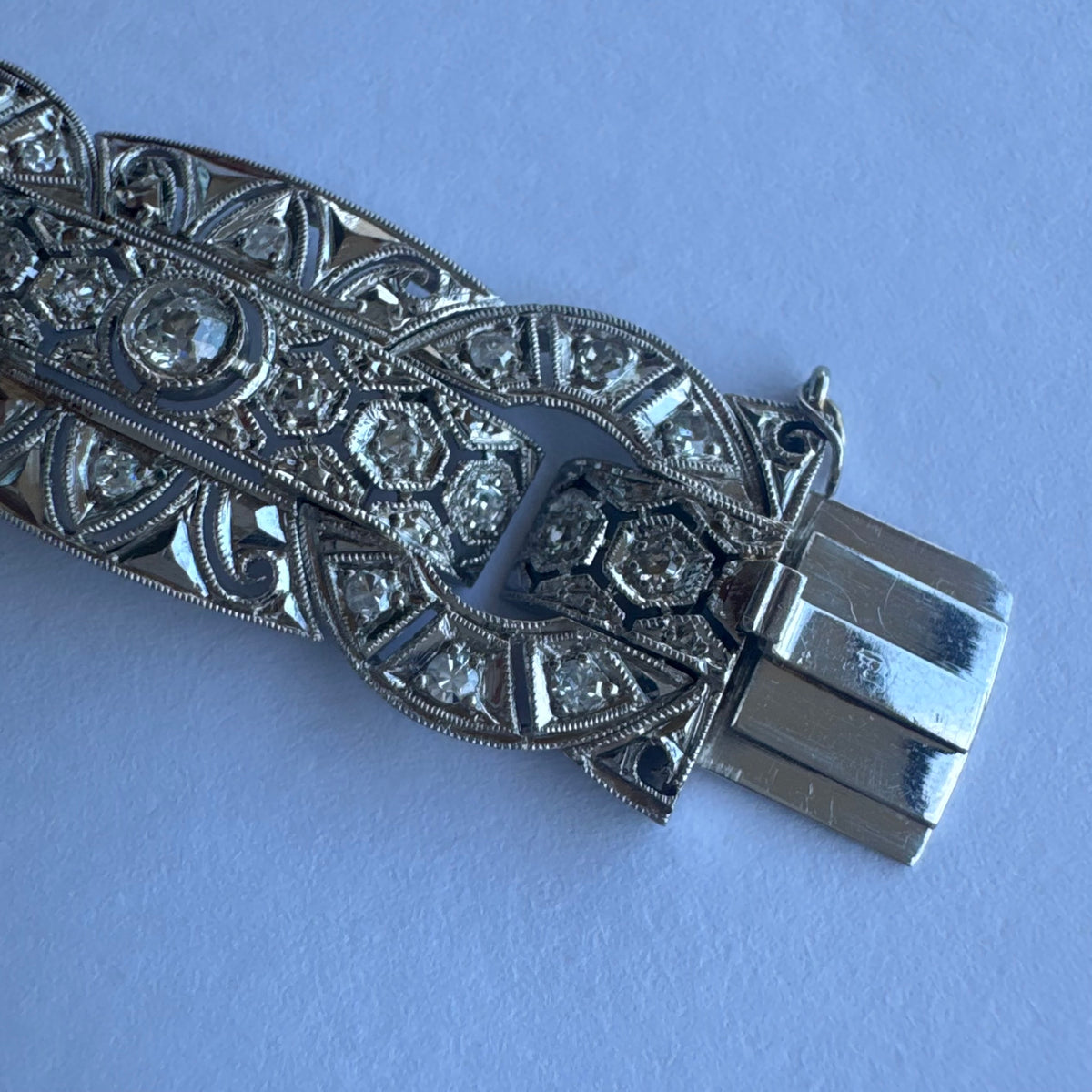 Platinum & Diamond statement Bracelet