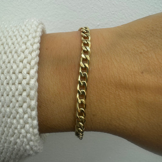 14K gold link bracelet