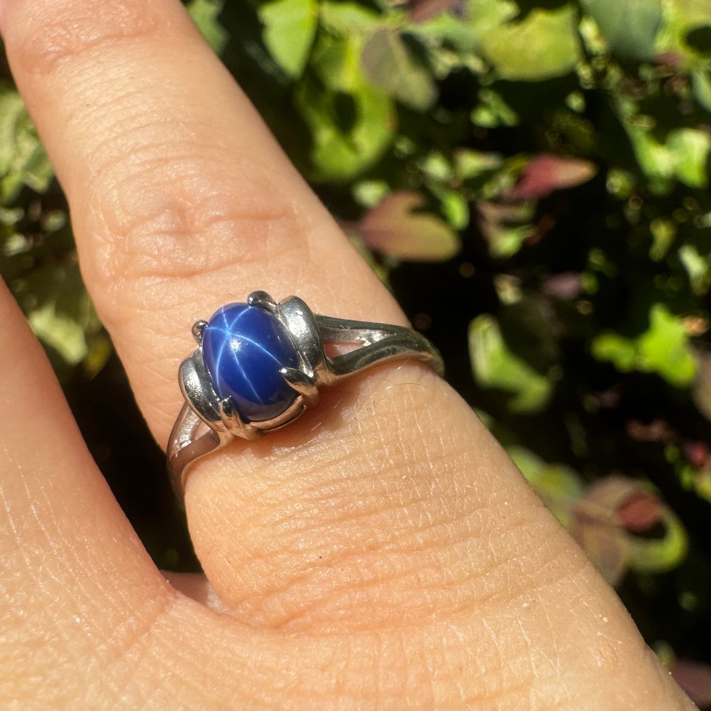 10K gold ring set with Star Sapphire