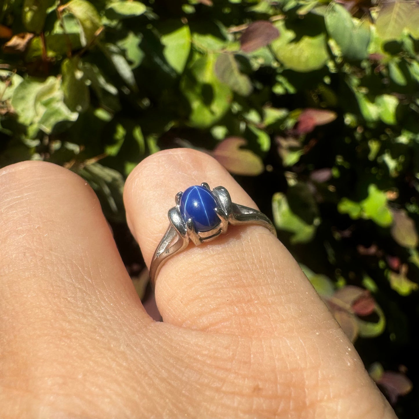 10K gold ring set with Star Sapphire