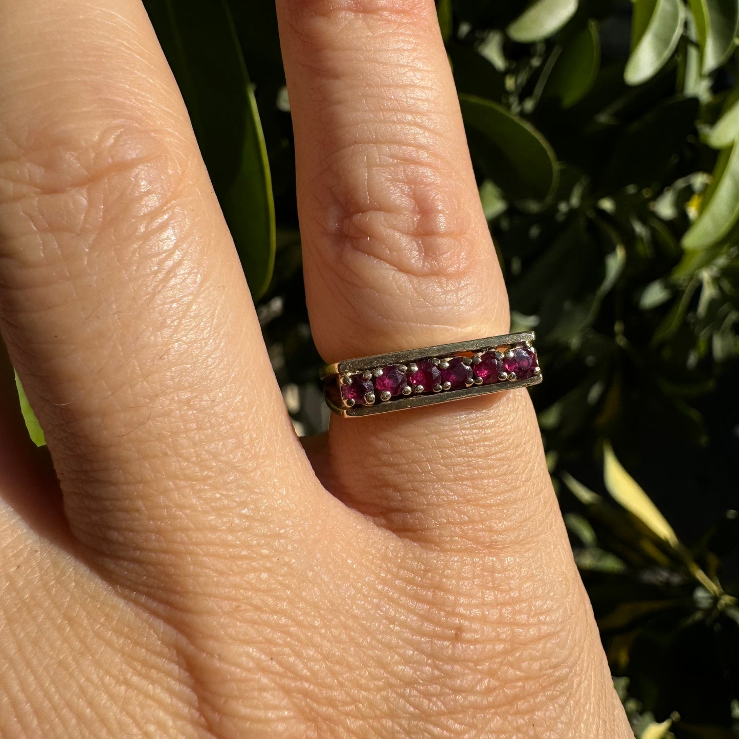 14K gold ring set with Ruby