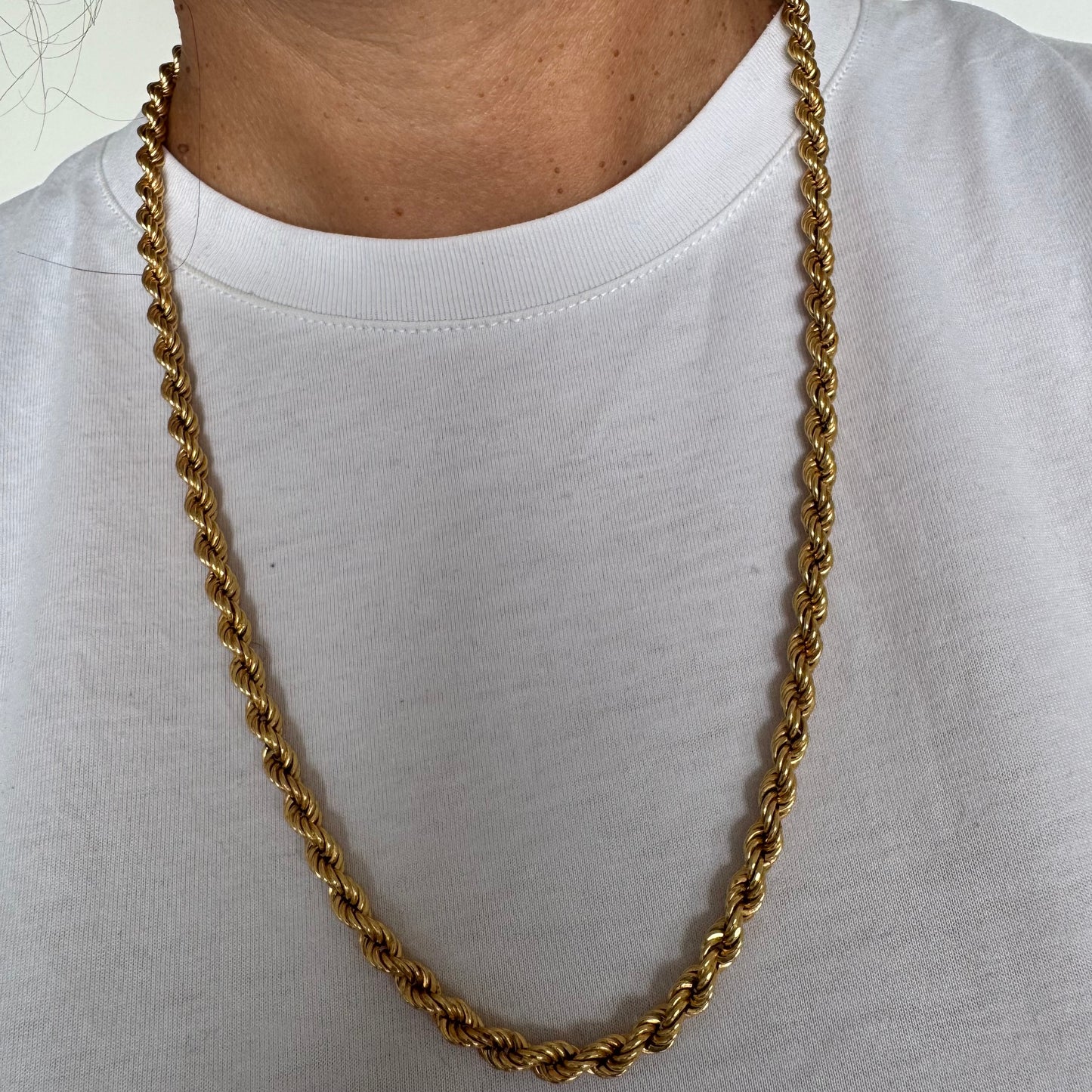 14K gold Rope Chain Necklace
