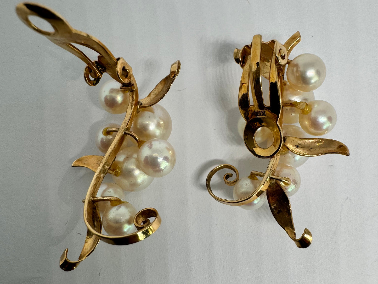 14K gold Clip-On Earrings set with Pearls