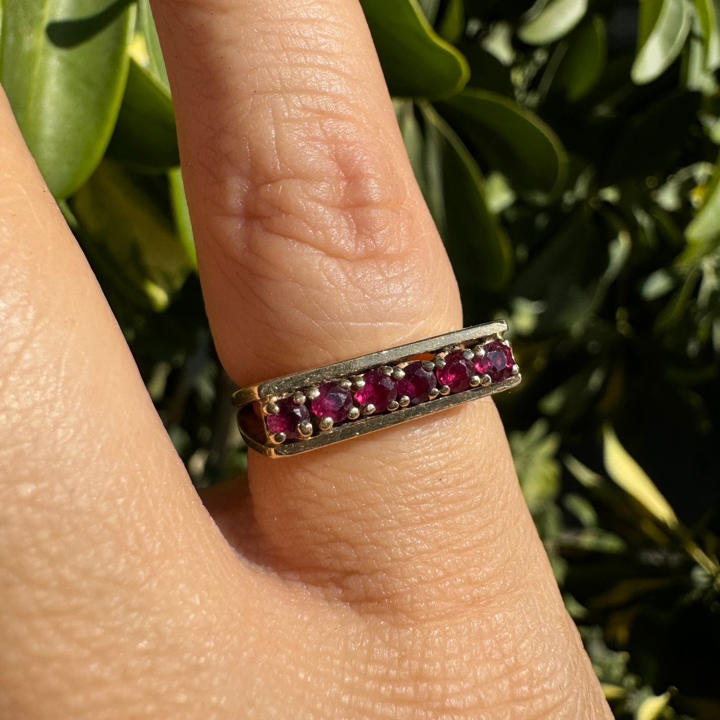 14K gold ring set with Ruby