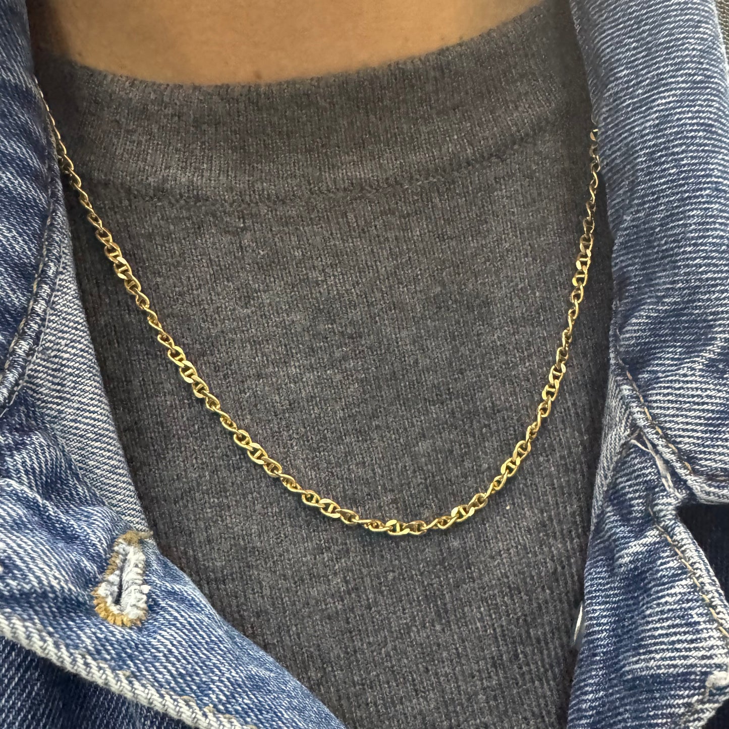 שרשרת זהב צהוב 14 קראט