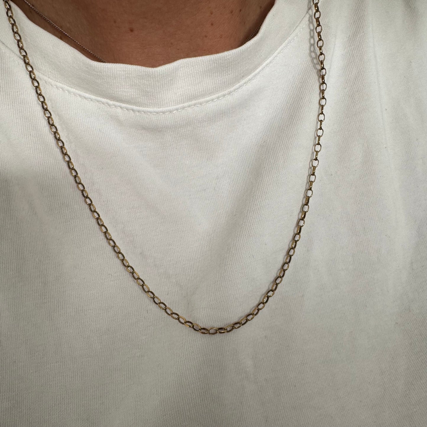 שרשרת זהב צהוב 10 קראט חוליות