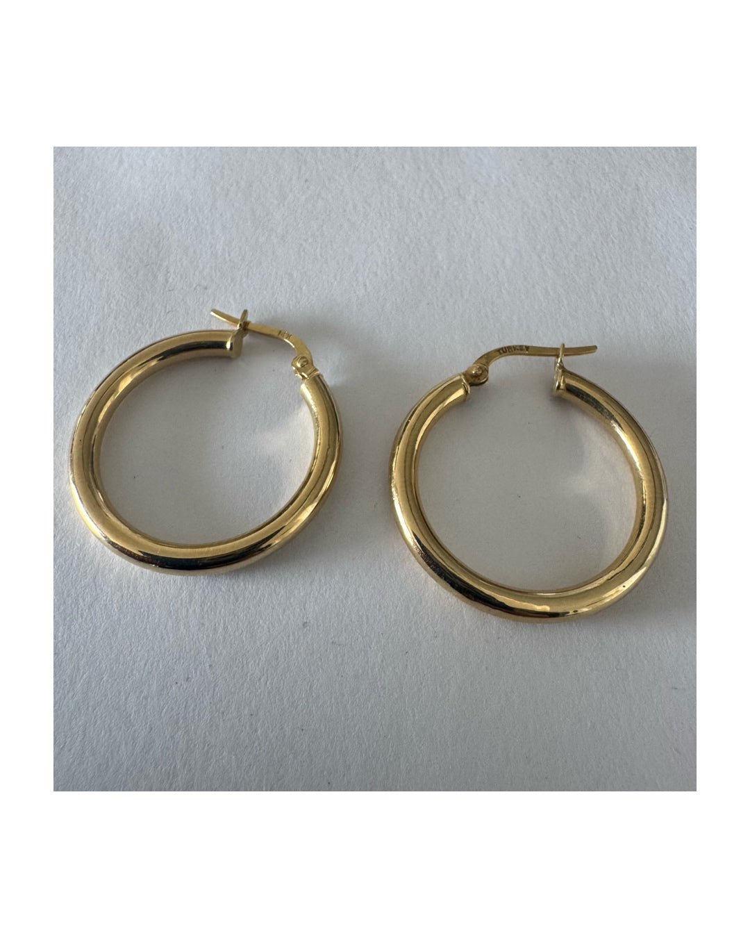 Classic 14K yellow gold hoop earrings