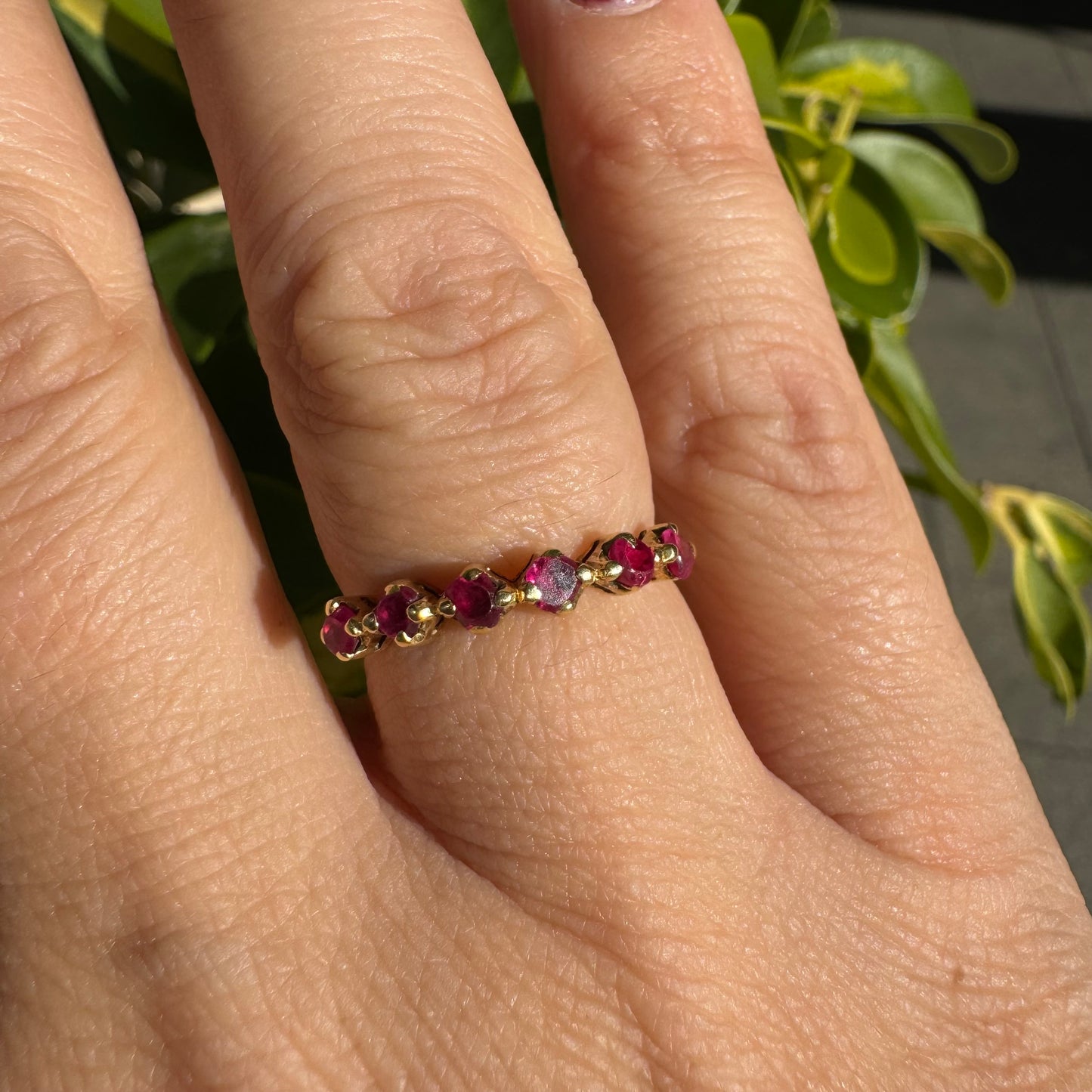 14K gold ring set with Ruby