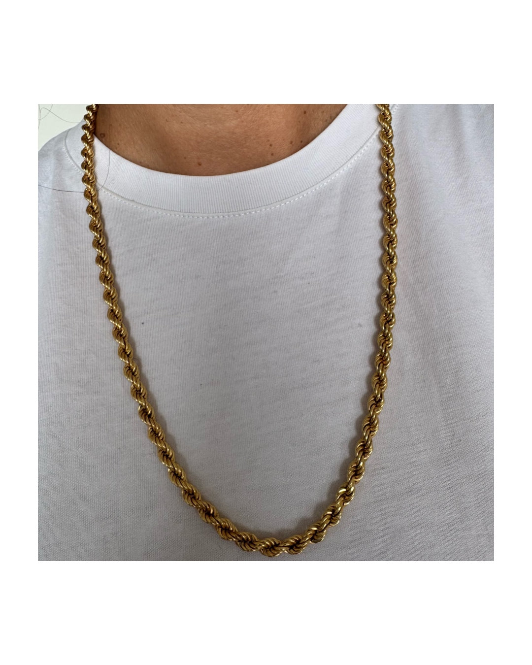 14K gold Rope Chain Necklace