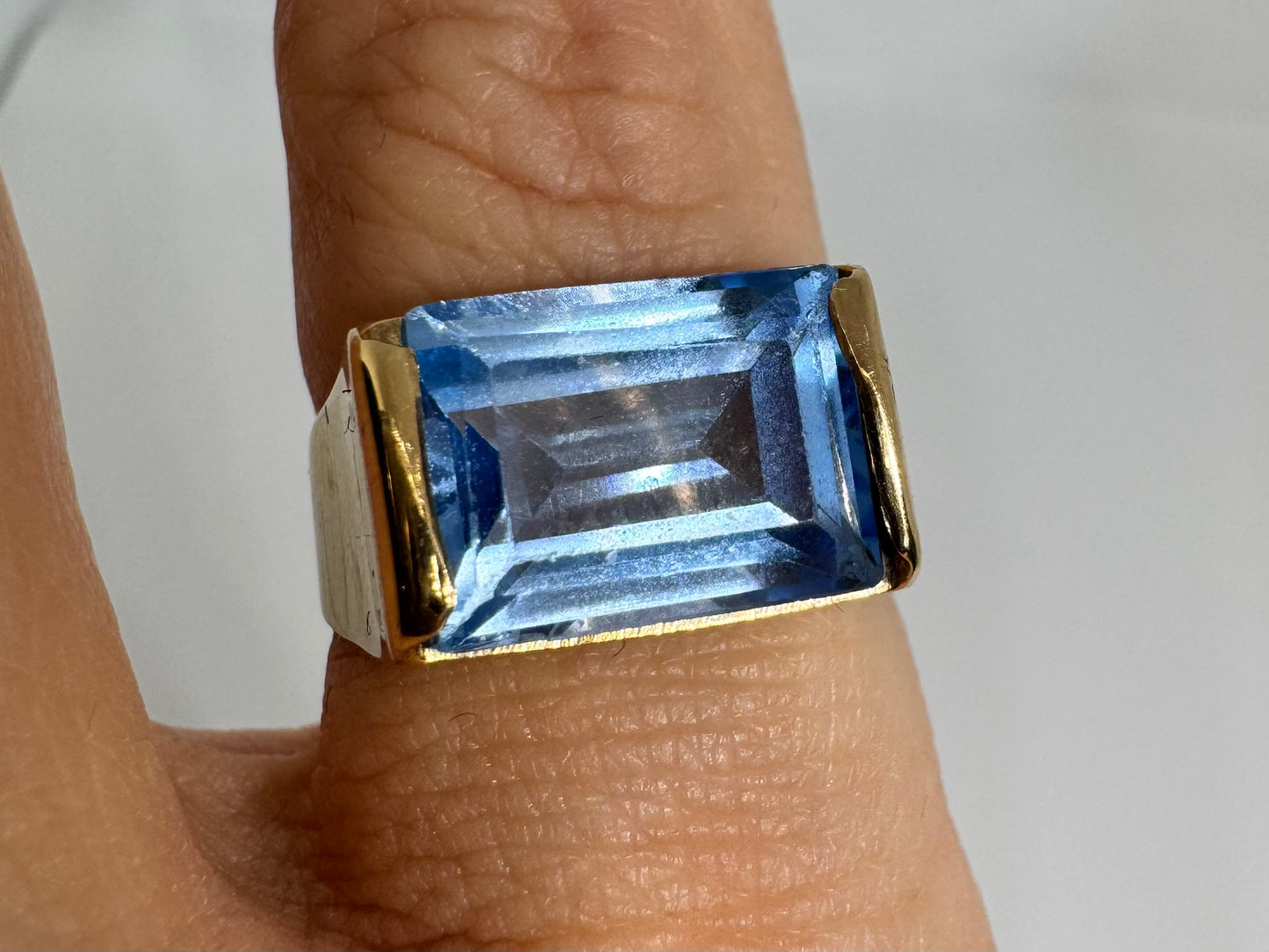 14K gold set with Blue Topaz