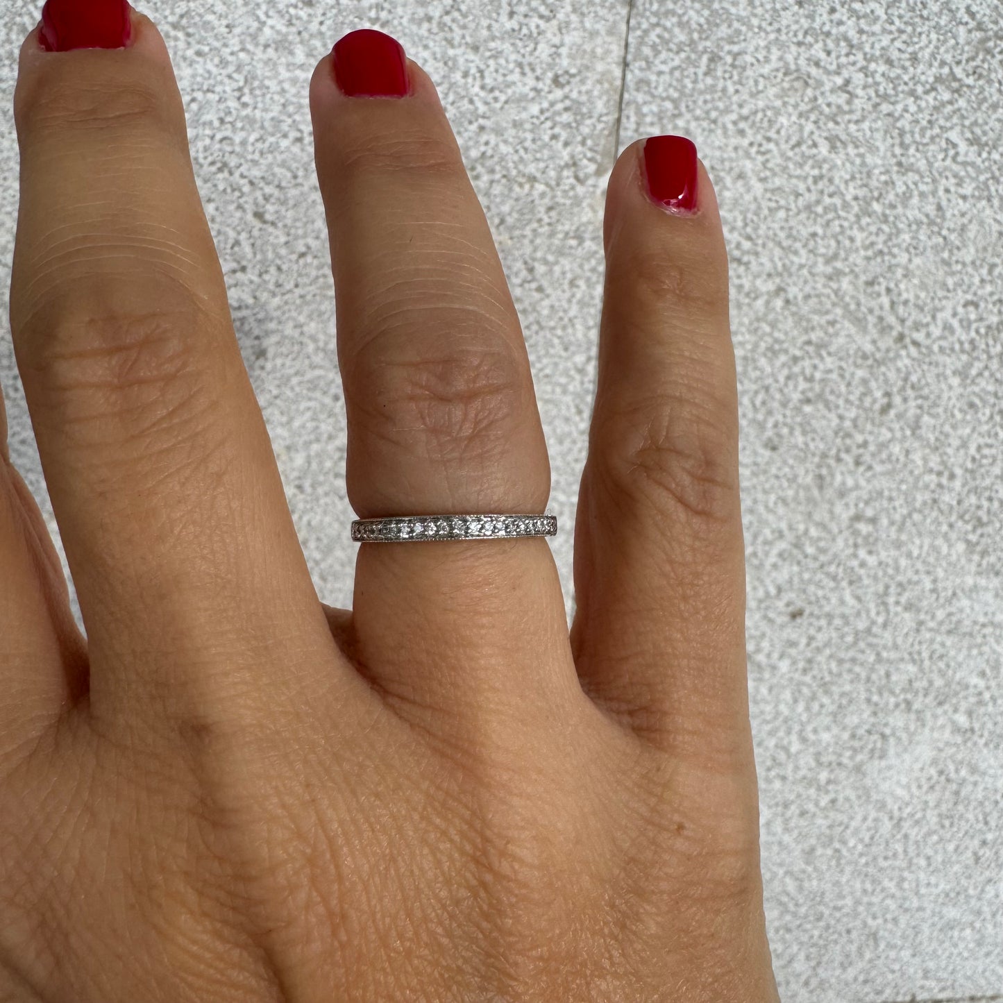 14K gold ring set with Diamonds