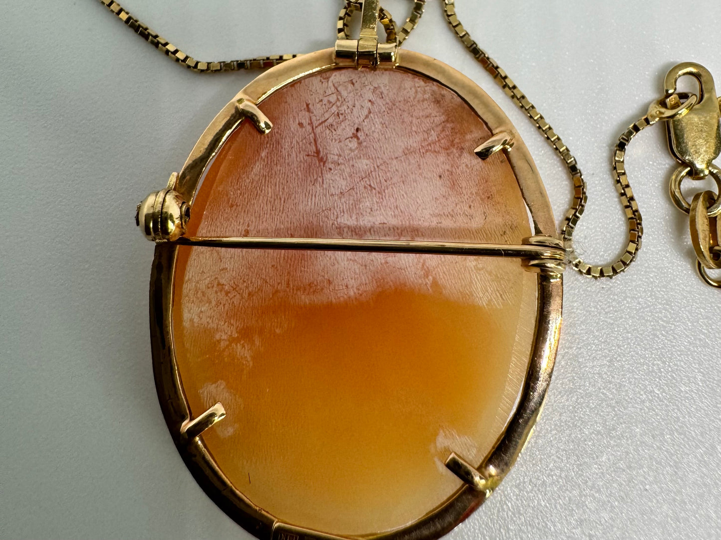 14K gold Cameo necklace