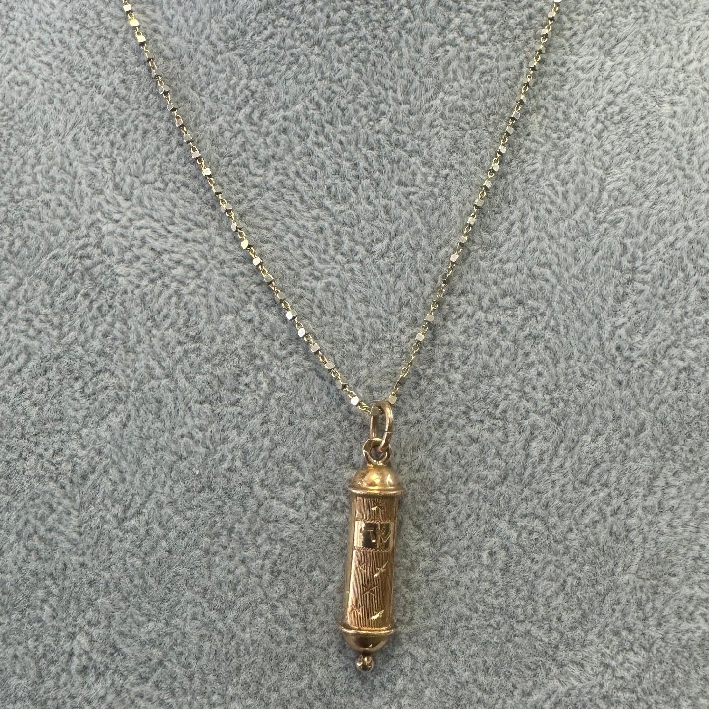 14K gold “Mezuzah” pendant