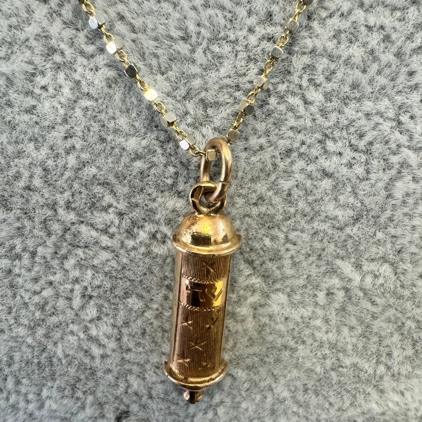 14K gold “Mezuzah” pendant