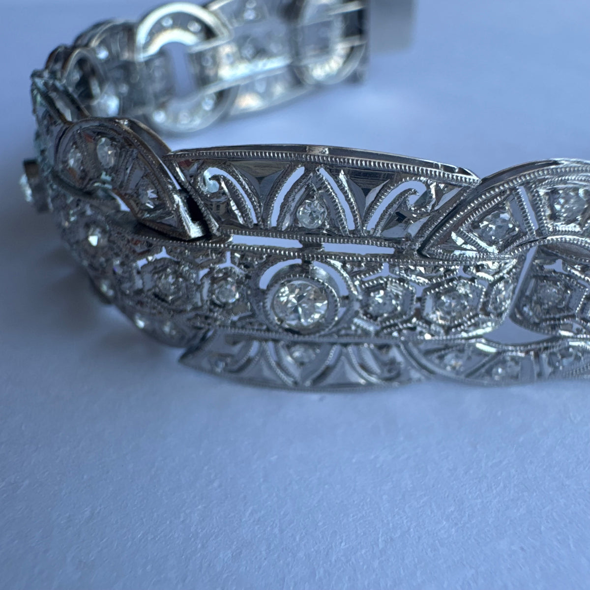 Platinum & Diamond statement Bracelet