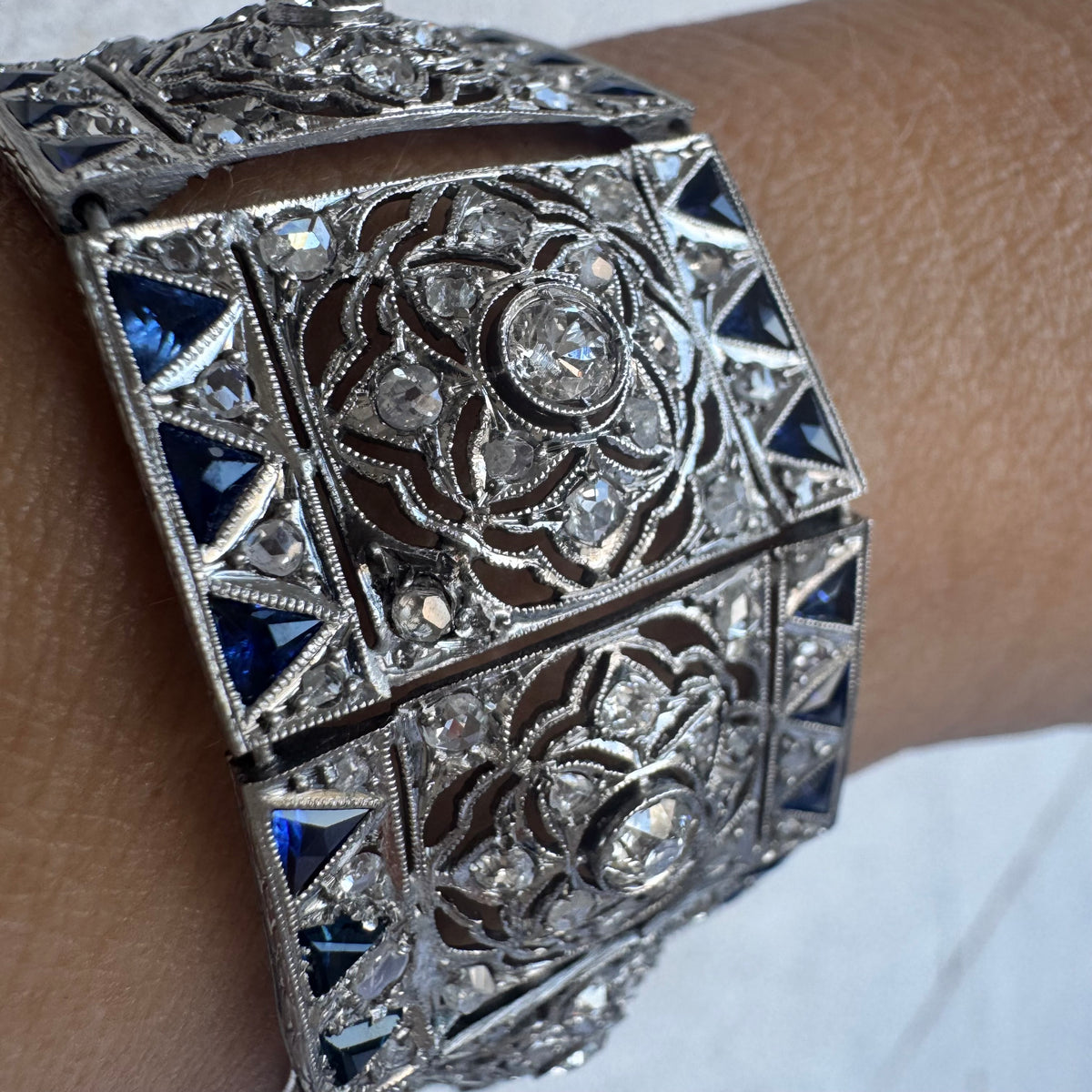 Diamond & Sapphire exceptional statement Bracelet