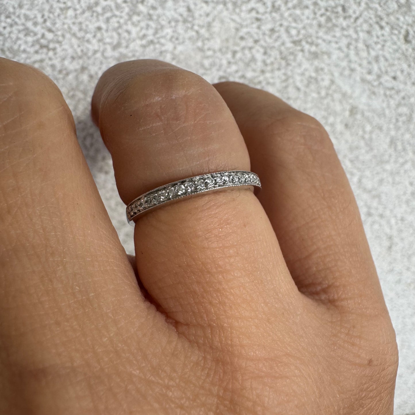 14K gold ring set with Diamonds