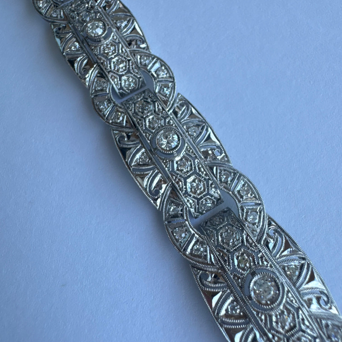 Platinum & Diamond statement Bracelet