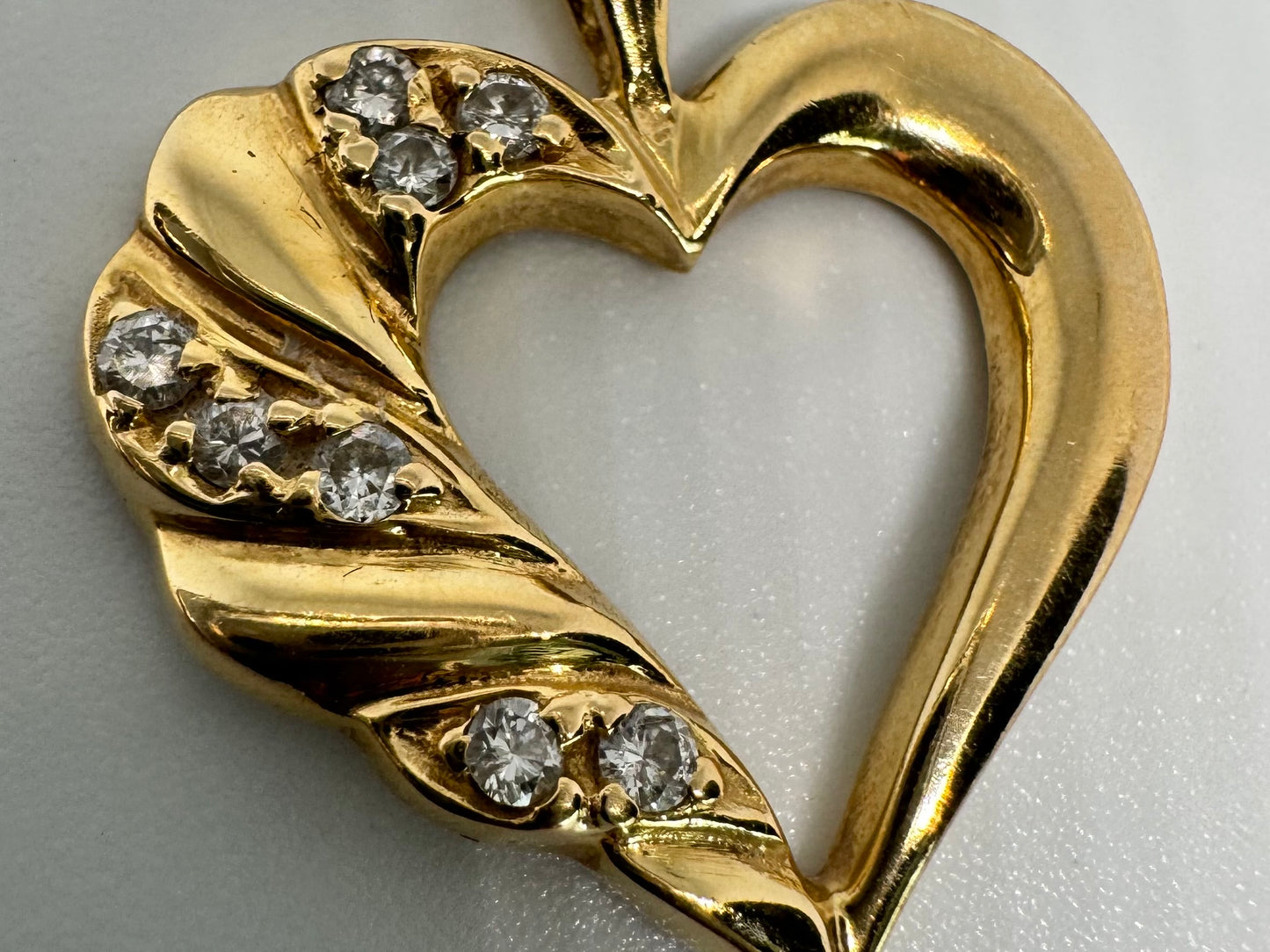 14K gold “Heart” Pendant set with Diamonds