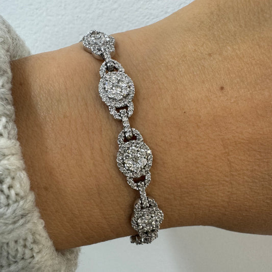 14K gold Tennis bracelet set with Diamonds