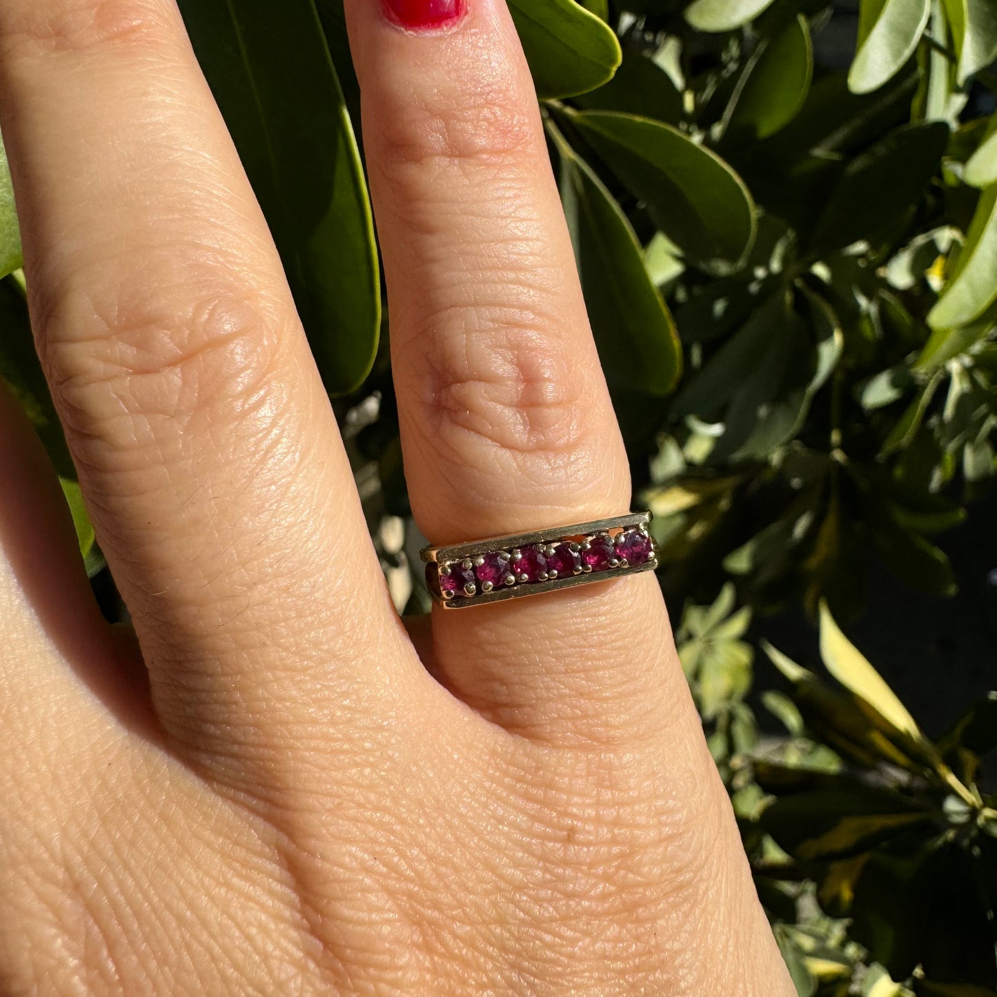 14K gold ring set with Ruby