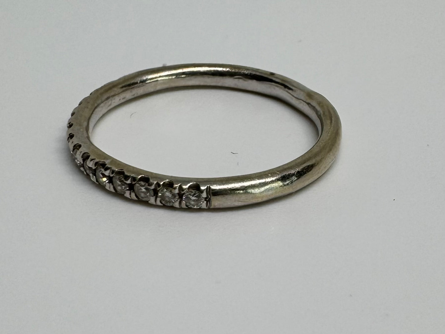 14K gold Half-Eternity ring set with Diamonds