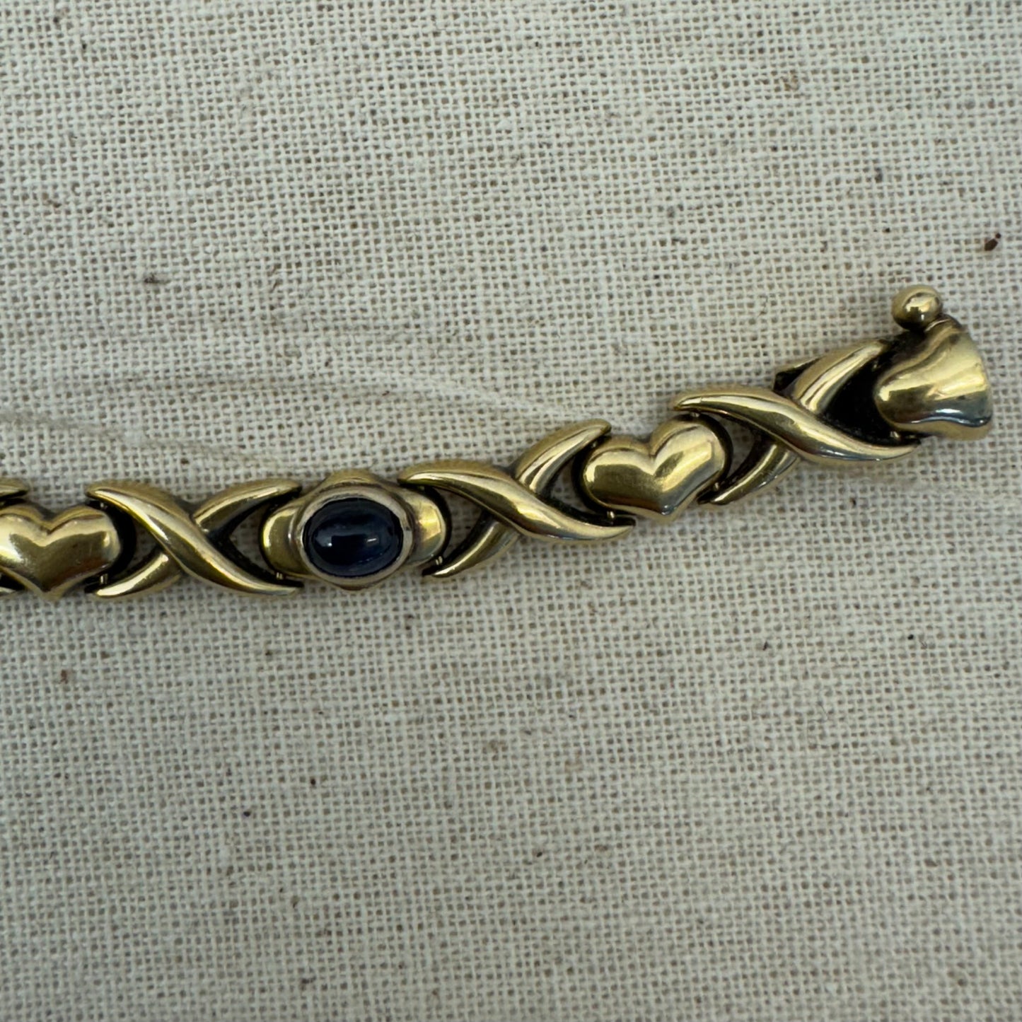 14K gold bracelet set with Sapphire