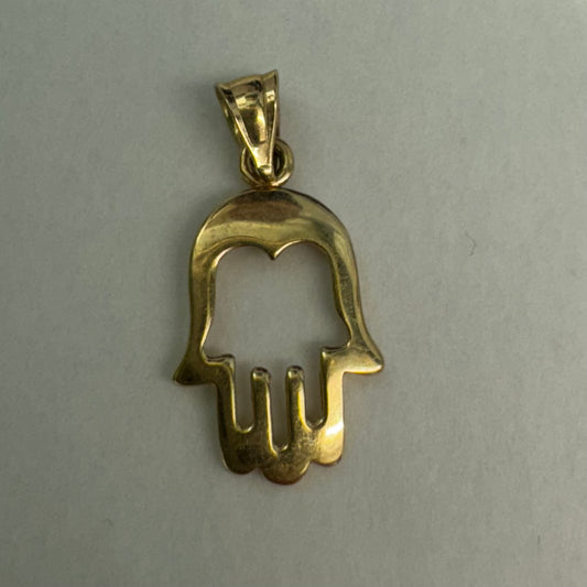 14K gold “Hamsa” pendant