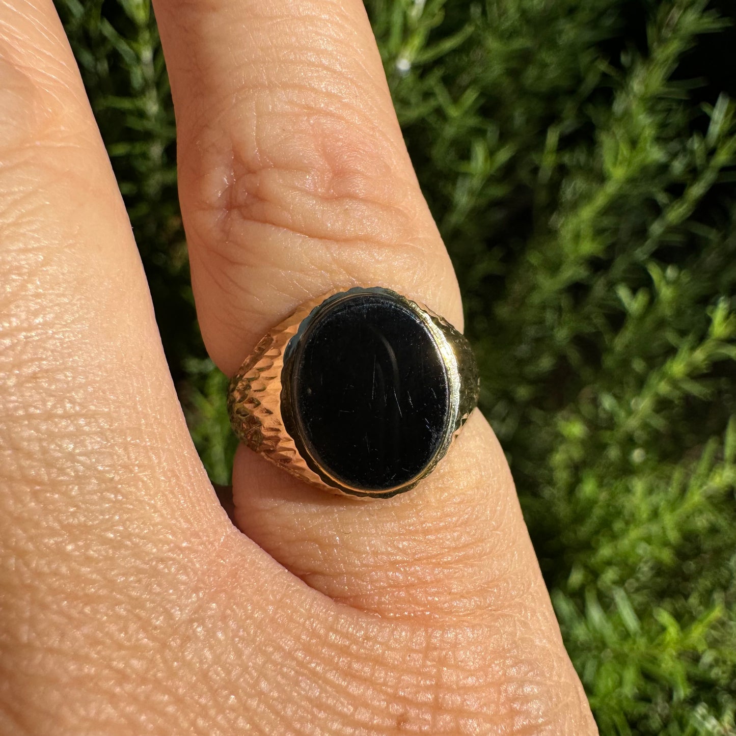 10K gold ring set with Onyx